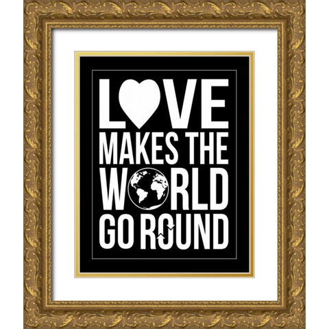 World Go Round Gold Ornate Wood Framed Art Print with Double Matting by Grey, Jace