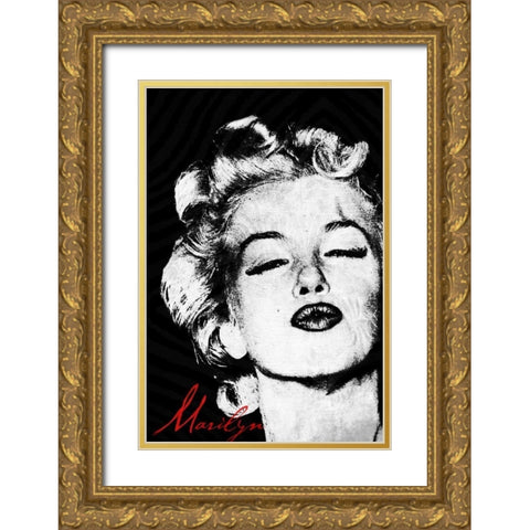 Monroe A Gold Ornate Wood Framed Art Print with Double Matting by Grey, Jace