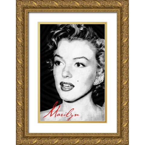 Monroe B Gold Ornate Wood Framed Art Print with Double Matting by Grey, Jace