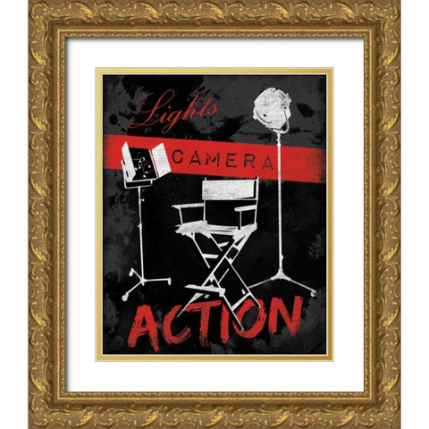 Cinema A2 Gold Ornate Wood Framed Art Print with Double Matting by Grey, Jace