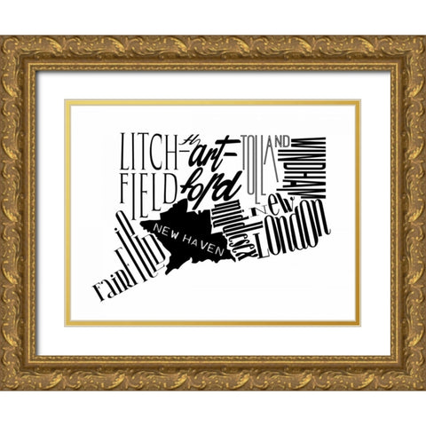 CT Gold Ornate Wood Framed Art Print with Double Matting by Grey, Jace