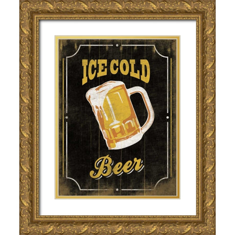 Ice Cold Gold Ornate Wood Framed Art Print with Double Matting by Grey, Jace