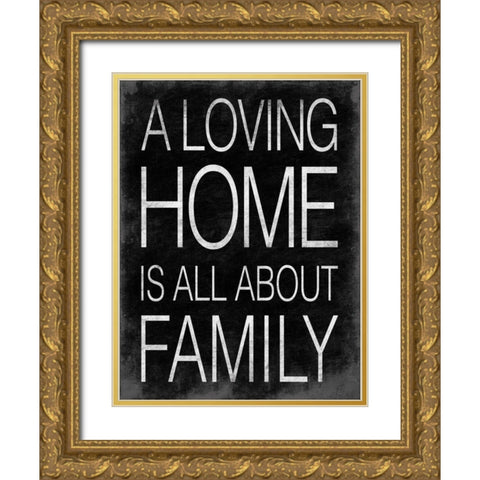 Loving Home Gold Ornate Wood Framed Art Print with Double Matting by Grey, Jace