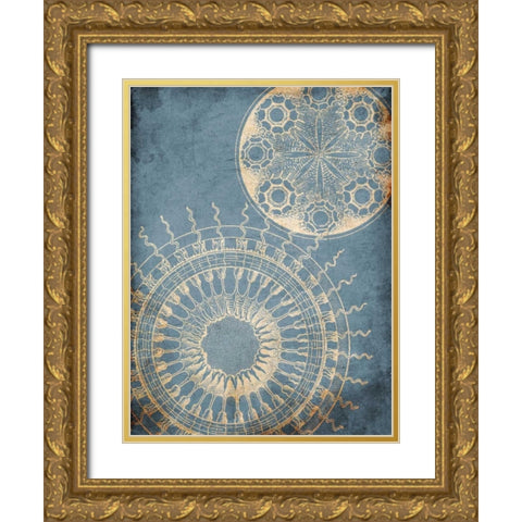 Coastal Patterns Gold Ornate Wood Framed Art Print with Double Matting by Grey, Jace