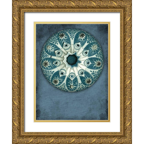 Blue Coastal Gold Ornate Wood Framed Art Print with Double Matting by Grey, Jace