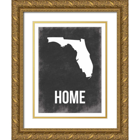 Florida Home Gold Ornate Wood Framed Art Print with Double Matting by Grey, Jace