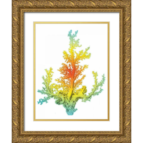 Colorful beach mate Gold Ornate Wood Framed Art Print with Double Matting by Grey, Jace