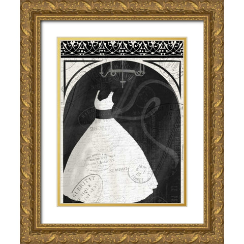 Dress N  Window Gold Ornate Wood Framed Art Print with Double Matting by Grey, Jace