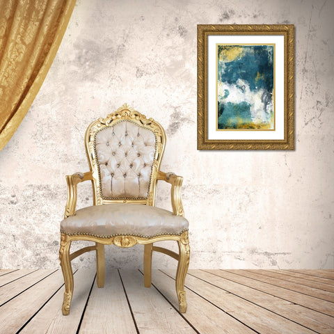 Cosmic Graffiti Gold Ornate Wood Framed Art Print with Double Matting by Grey, Jace