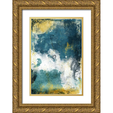 Cosmic Graffiti Gold Ornate Wood Framed Art Print with Double Matting by Grey, Jace