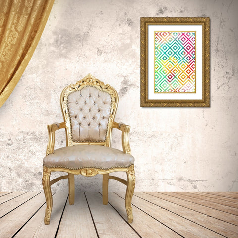 Bright cosmic pattern Gold Ornate Wood Framed Art Print with Double Matting by Grey, Jace