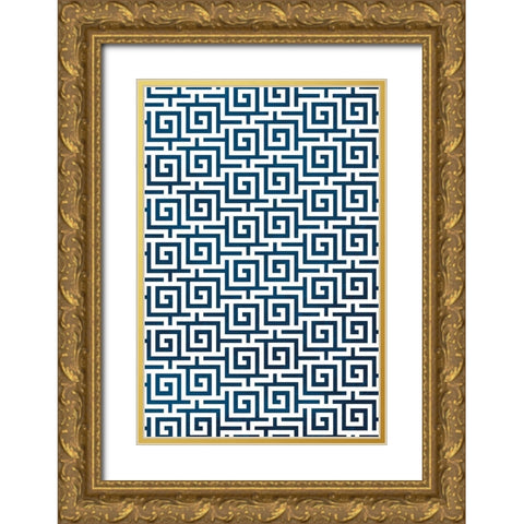 Indigo keys two Gold Ornate Wood Framed Art Print with Double Matting by Grey, Jace