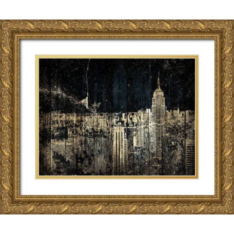 The Golden City Gold Ornate Wood Framed Art Print with Double Matting by Grey, Jace