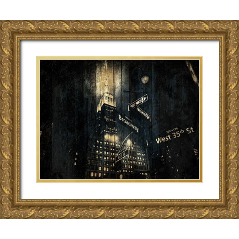 The Golden Street Gold Ornate Wood Framed Art Print with Double Matting by Grey, Jace
