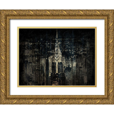 The Golden Skyline Gold Ornate Wood Framed Art Print with Double Matting by Grey, Jace