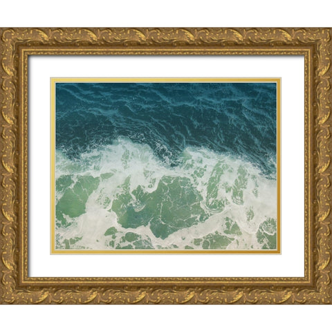 Nuetral Waters Gold Ornate Wood Framed Art Print with Double Matting by Grey, Jace