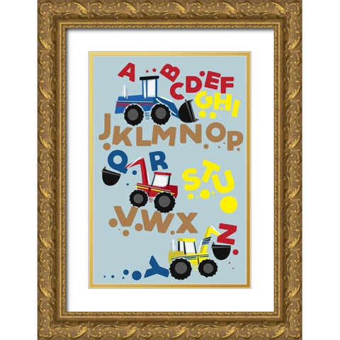 ABConstruction Gold Ornate Wood Framed Art Print with Double Matting by Grey, Jace