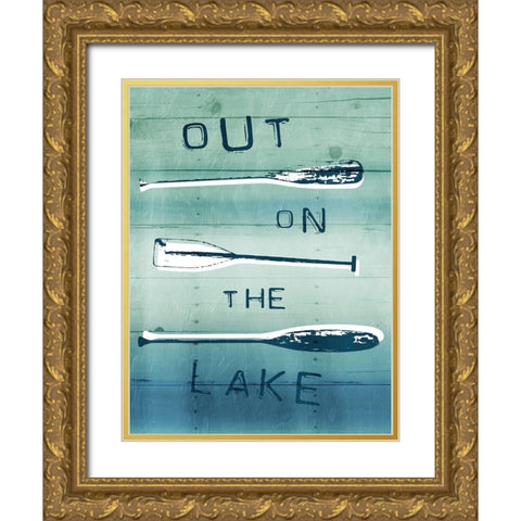 Out On The Lake Gold Ornate Wood Framed Art Print with Double Matting by Grey, Jace