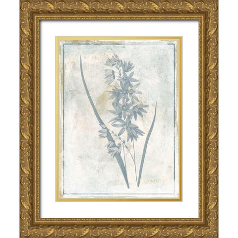 Sky Floral Three Gold Ornate Wood Framed Art Print with Double Matting by Grey, Jace