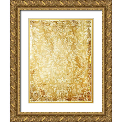 Golden Sunny Wall Gold Ornate Wood Framed Art Print with Double Matting by Grey, Jace