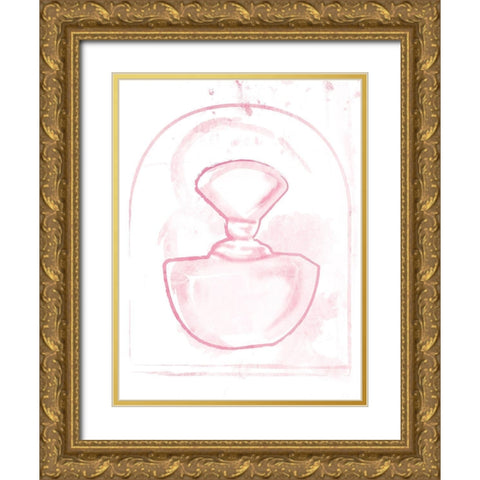 Pink Perfume One Gold Ornate Wood Framed Art Print with Double Matting by Grey, Jace
