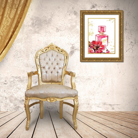 Flower Style Glam Gold Ornate Wood Framed Art Print with Double Matting by Grey, Jace