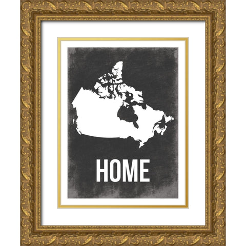 Canada Home Gold Ornate Wood Framed Art Print with Double Matting by Grey, Jace