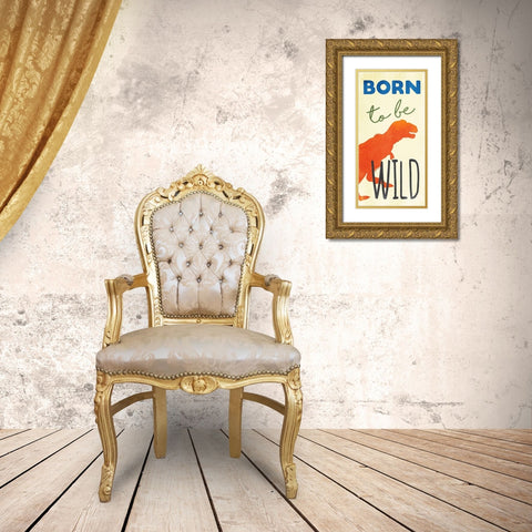 Born To Be Wild Gold Ornate Wood Framed Art Print with Double Matting by Grey, Jace