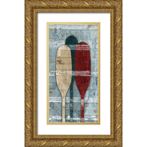 Wooden Oars Gold Ornate Wood Framed Art Print with Double Matting by Grey, Jace