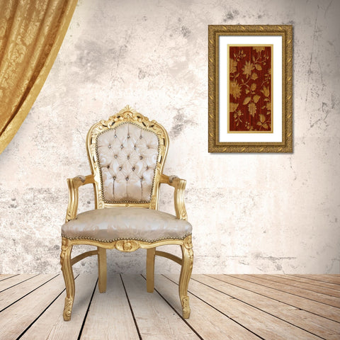 Wall Flowers Gold Ornate Wood Framed Art Print with Double Matting by Grey, Jace