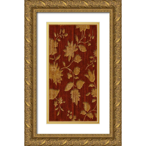 Wall Flowers Gold Ornate Wood Framed Art Print with Double Matting by Grey, Jace