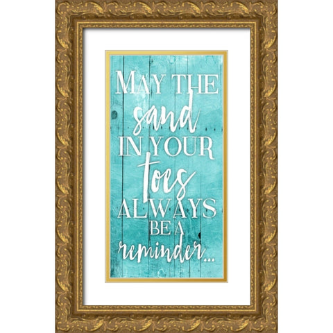 Toes Gold Ornate Wood Framed Art Print with Double Matting by Grey, Jace