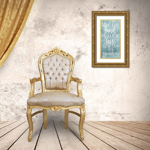 Toes Toned Down Gold Ornate Wood Framed Art Print with Double Matting by Grey, Jace