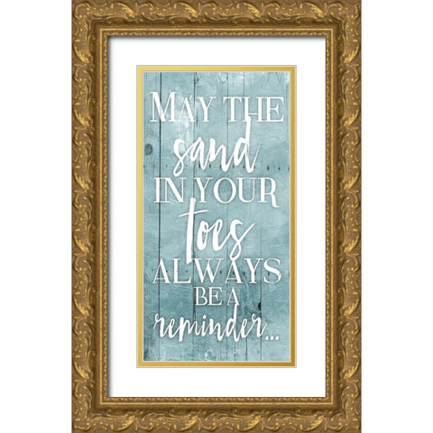 Toes Toned Down Gold Ornate Wood Framed Art Print with Double Matting by Grey, Jace