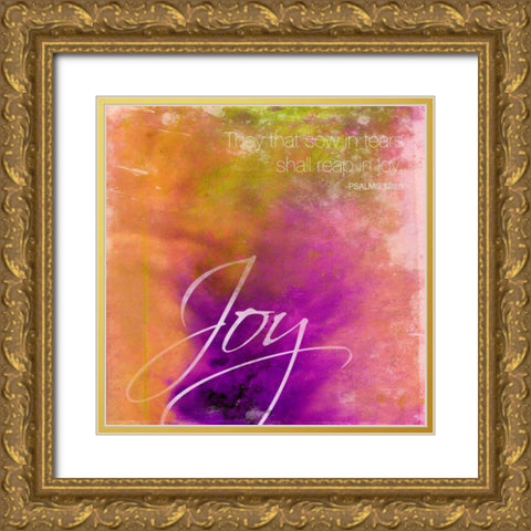 Joy Gold Ornate Wood Framed Art Print with Double Matting by Grey, Jace