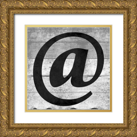 SHIFT KEY @ Gold Ornate Wood Framed Art Print with Double Matting by Grey, Jace