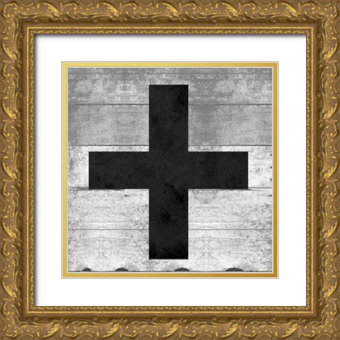 SHIFT KEY + Gold Ornate Wood Framed Art Print with Double Matting by Grey, Jace