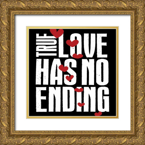 Love Gold Ornate Wood Framed Art Print with Double Matting by Grey, Jace