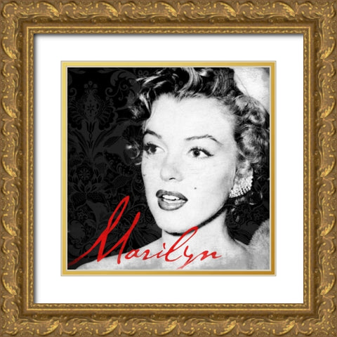 Marilyn Gold Ornate Wood Framed Art Print with Double Matting by Grey, Jace