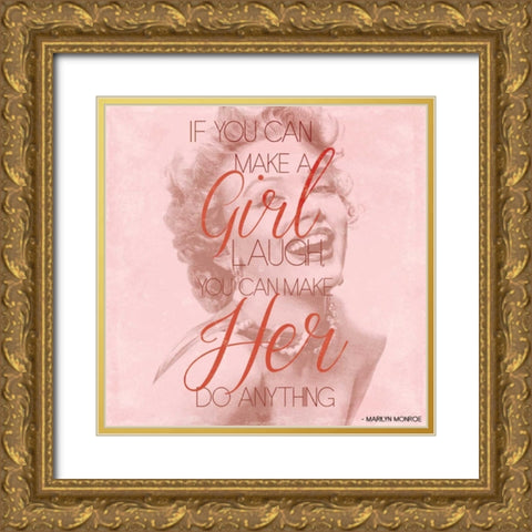 Marilyn Gold Ornate Wood Framed Art Print with Double Matting by Grey, Jace