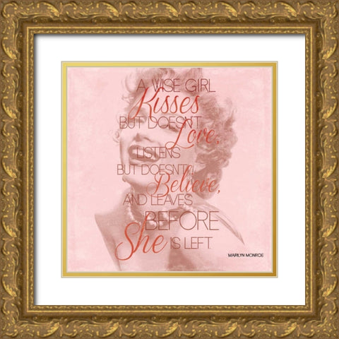 Marilyn Gold Ornate Wood Framed Art Print with Double Matting by Grey, Jace