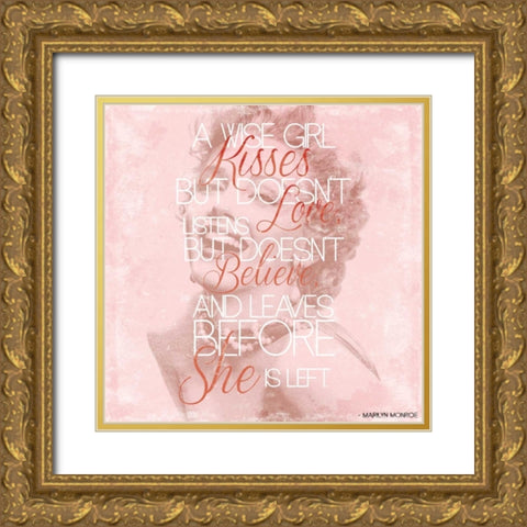 Marilyn 2 Gold Ornate Wood Framed Art Print with Double Matting by Grey, Jace