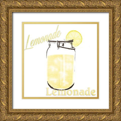 Lemonade Jar Gold Ornate Wood Framed Art Print with Double Matting by Grey, Jace