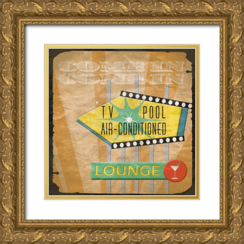 TV Gold Ornate Wood Framed Art Print with Double Matting by Grey, Jace