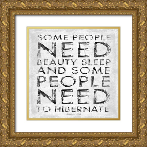 Hibernate Gold Ornate Wood Framed Art Print with Double Matting by Grey, Jace