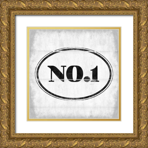 NO1 Gold Ornate Wood Framed Art Print with Double Matting by Grey, Jace