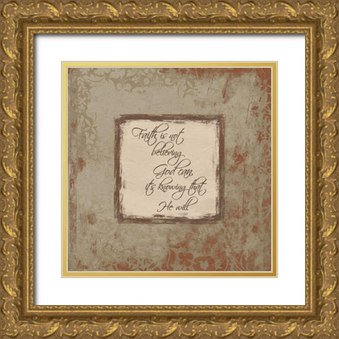 Faith Fall Gold Ornate Wood Framed Art Print with Double Matting by Grey, Jace