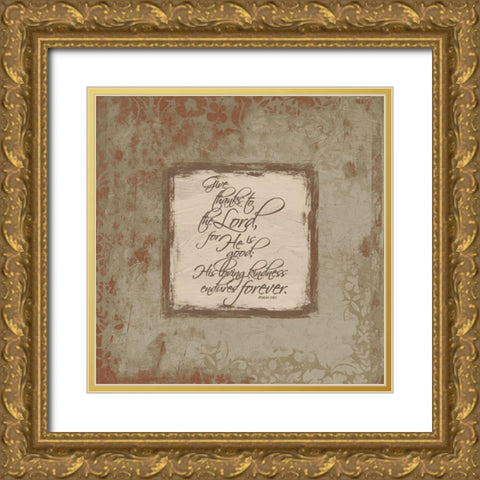 Psalm 1181 Fall Gold Ornate Wood Framed Art Print with Double Matting by Grey, Jace