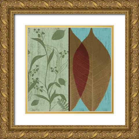Spice Floral Pattern 2 Gold Ornate Wood Framed Art Print with Double Matting by Grey, Jace