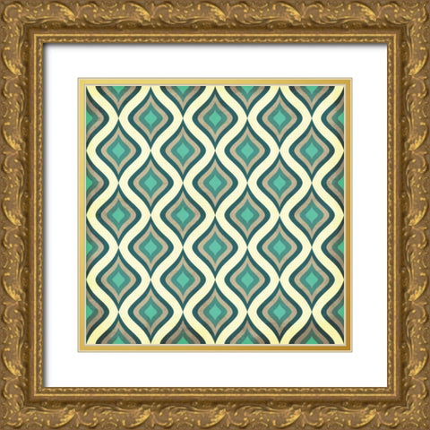 Pattern 1 Gold Ornate Wood Framed Art Print with Double Matting by Grey, Jace